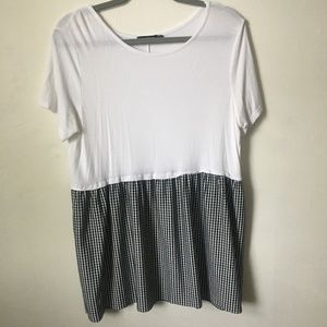 gingham print top